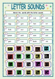 English Worksheet: ALPHABETS & WORDS