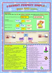 PRESENT PERFECT SIMPLE - gone & been (the difference) - the key included