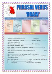 English Worksheet: PHRASAL VERBS: DRAW