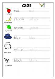 English Worksheet: colors