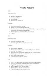 English Worksheet: private peaceful