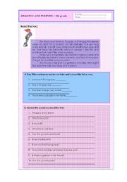 English Worksheet: 5th grade 