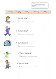 English worksheet: ACTION VERBS