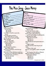English Worksheet: The Man Song by Sean Morey - Funny Look at Gender Equality