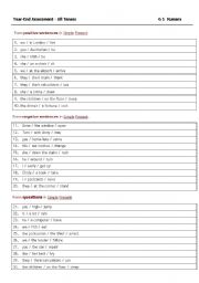 English Worksheet: All Tenses Quiz