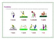 English worksheet: Sports vocabulary