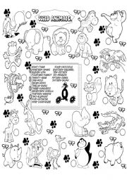 English Worksheet: wild animals and numbers from10 to 20
