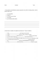 English Worksheet:  1st conditional and predictions exam