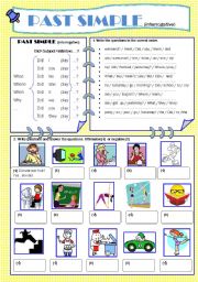 English Worksheet: PAST SIMPLE INTERROGATIVE, 3/4