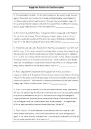 English Worksheet: Reading Comprehension Riddles