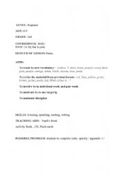 English Worksheet: LESSON PLAN