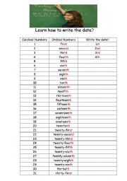 English Worksheet: How to write the date? (2 pages)