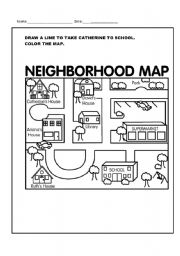 Download Neighborhood map - ESL worksheet by lumanauarabrazil