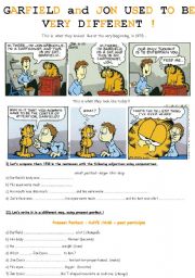 English Worksheet: lets compare Garfield and Jon !