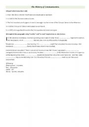 English worksheet: Brief History of Communication