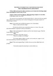 English worksheet: assignment homework