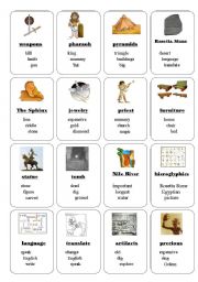 English Worksheet: Ancient Egypt Taboo