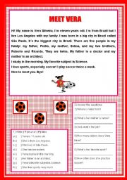 English Worksheet: Meet Vera 