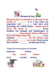 English Worksheet: Memorial Day in the United States