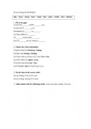 English Worksheet: All my loving