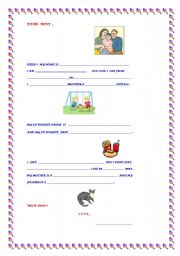 English Worksheet: Letter to a penfriend