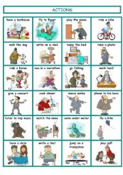 English Worksheet: Actions