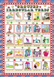 Grouped Irregular Verbs (Pictionary) (1-6)