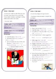 English Worksheet: ROLE-PLAY: AT THE RESTAURANT (the two waiters role cards)