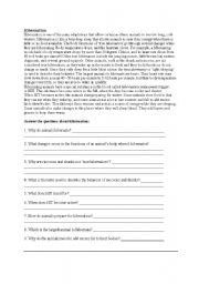 English worksheet: Hibernation