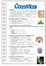 English Worksheet: CONECTORS