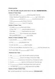 English Worksheet: grammar practice