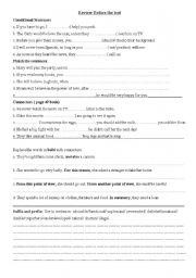 English Worksheet: conditionals