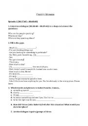 English Worksheet: Pretty Woman movie + It must have been love song