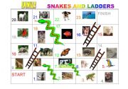 English Worksheet: snakes and ladders