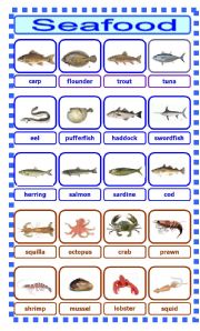 English Worksheet: seafood