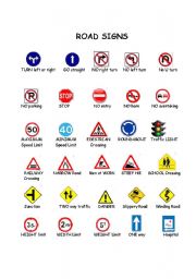 English Worksheet: ROAD SIGNS