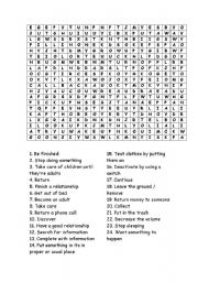 PHRASAL VERBS CROSSWORD