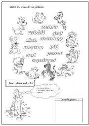 English Worksheet: I like rabbit