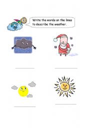 English worksheet: weather worksheet