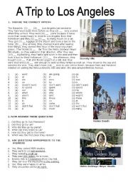 English Worksheet: A trip to Los Angeles