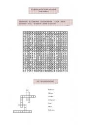 English Worksheet: WORDSEARCH AND CROSSWORDS