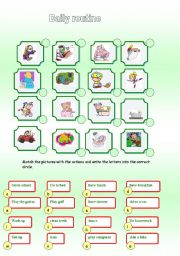 English Worksheet: Daily routine