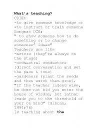 English Worksheet: teacher