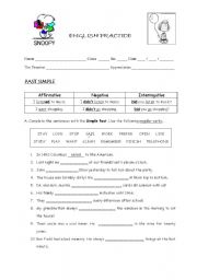 English Worksheet: Past Simple