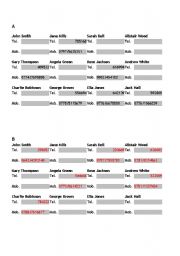 English Worksheet: Telephone Numbers