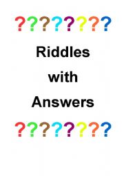 English Worksheet: Riddles with Answers