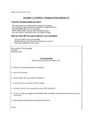 English Worksheet: How to do a presentation