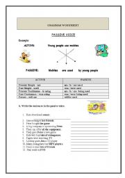 English Worksheet: Passive Voice