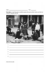 English worksheet: Great Depression picture prompt