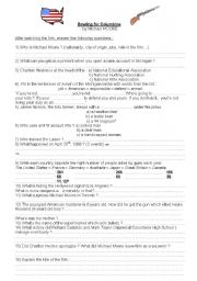 English Worksheet: Bowling for Columbine quiz